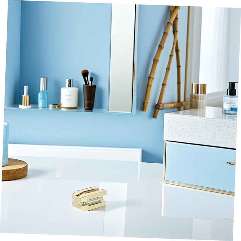 Gold Eyebrow Pencil Sharpener 2 Pack with Flat Tip Tool for Precise Shaping Rust Resistant - Image 5